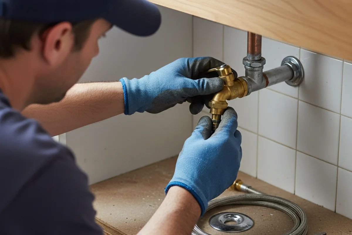 Shutoff valve and fitting work during Emergency Plumbing in Westfield
